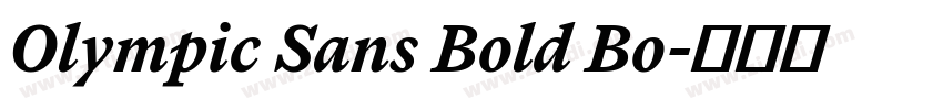 Olympic Sans Bold Bo字体转换